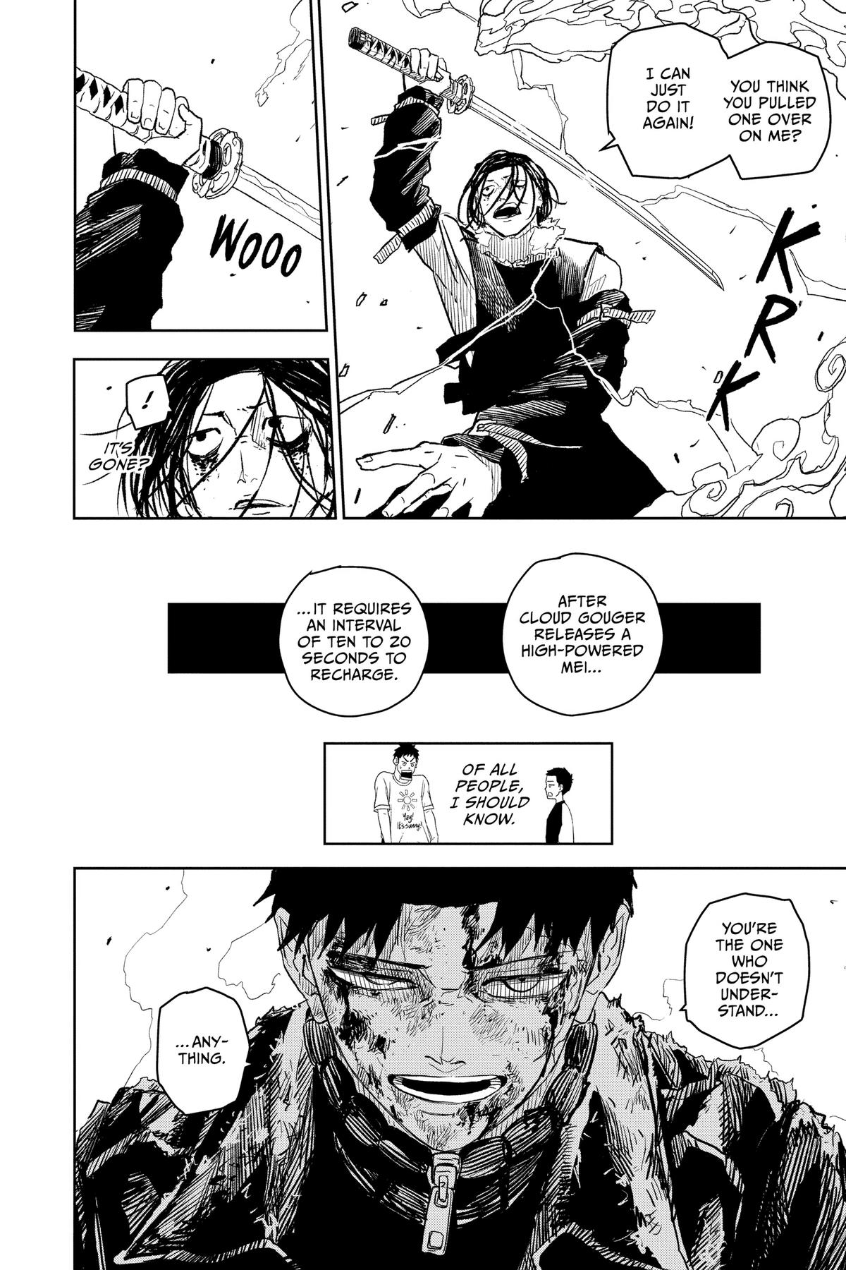 Kagurabachi Manga Chapter 9 page 24 - Enten vs. Cloud Gouger scene