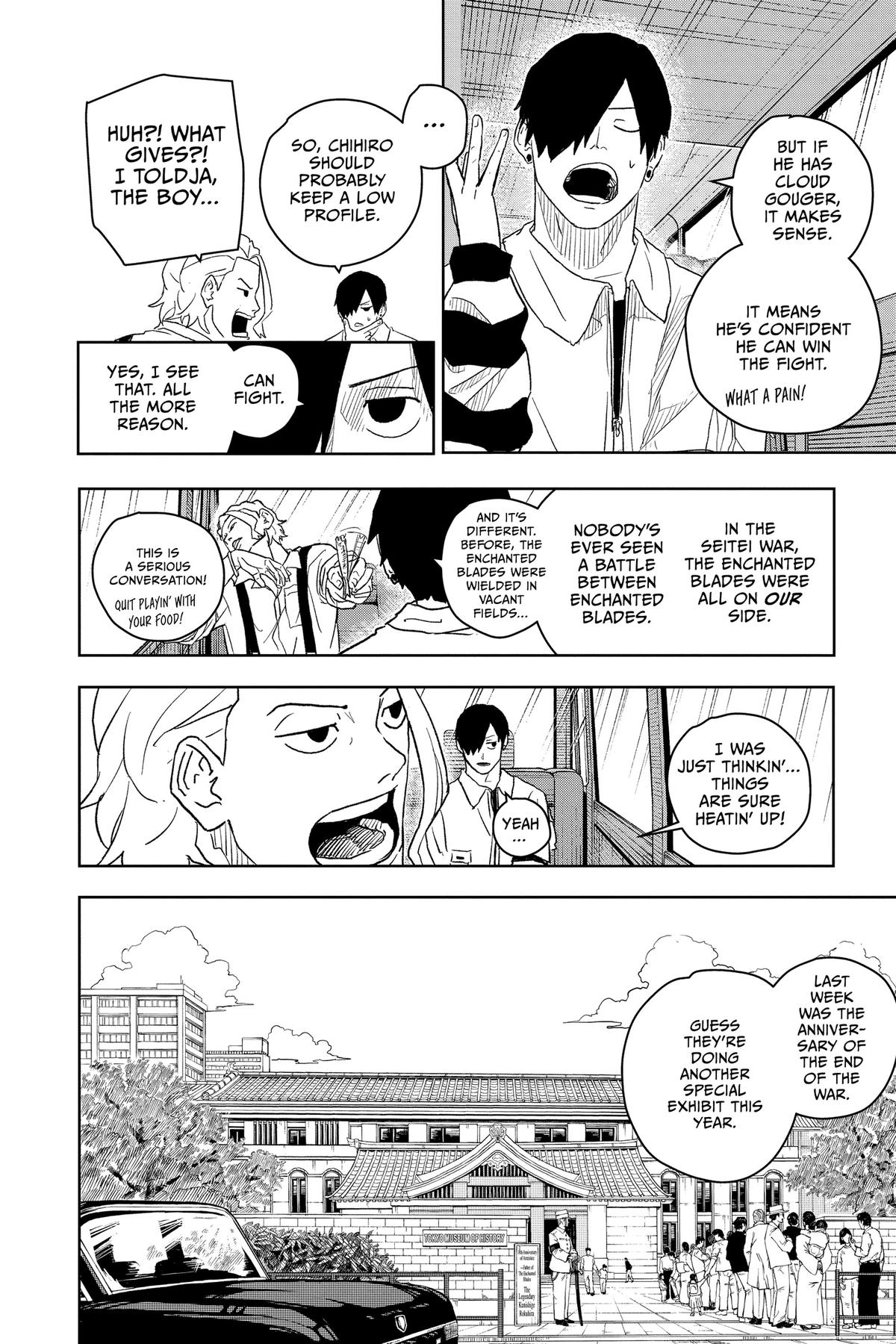 Kagurabachi Manga Chapter 9 page 9 - Enten vs. Cloud Gouger scene