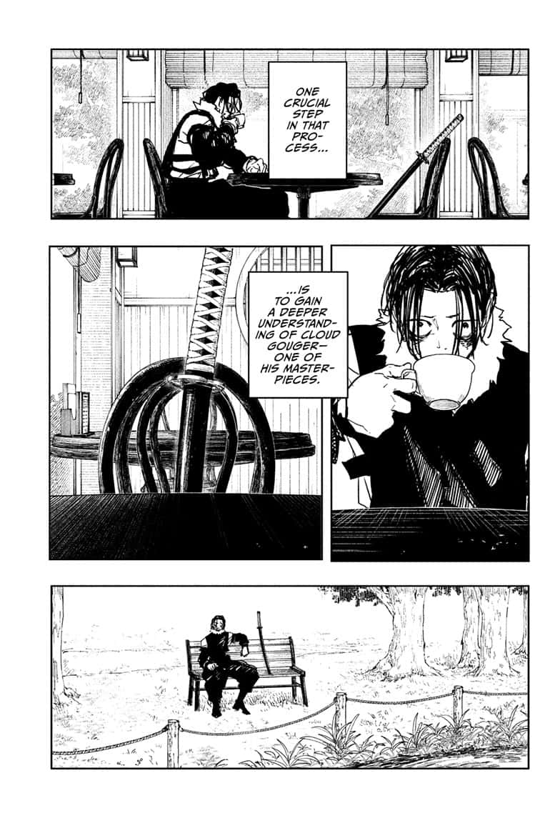 Kagurabachi Manga Chapter 92.5 page 3 - Genichi Sojo's Bathhouse Quest 2 scene