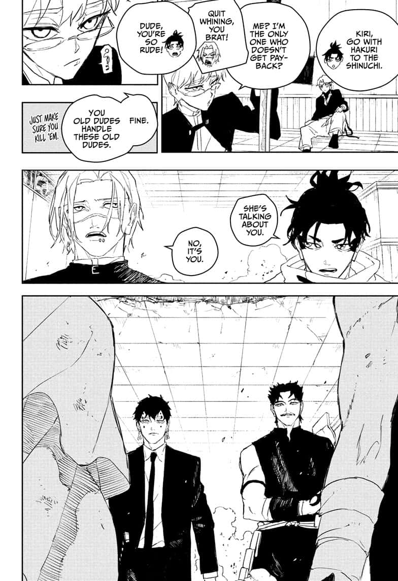 Kagurabachi Manga Chapter 92 page 2 - The Swordsmen scene