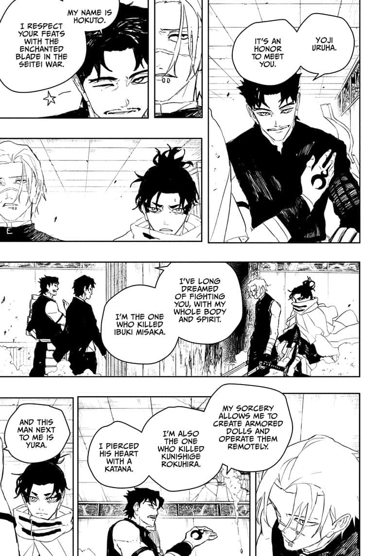 Kagurabachi Manga Chapter 92 page 3 - The Swordsmen scene