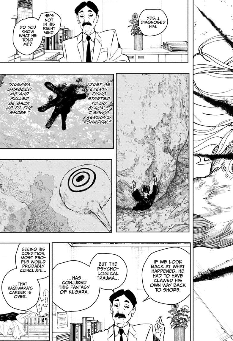 Kagurabachi Manga Chapter 98 page 13 - Ikuto Hagiwara, Worthless Commander scene