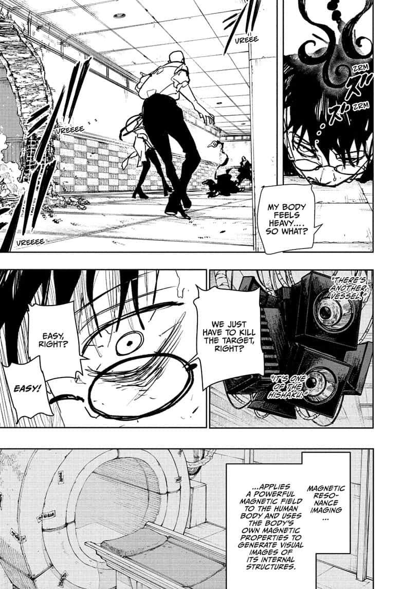 Kagurabachi Manga Chapter 98 page 15 - Ikuto Hagiwara, Worthless Commander scene